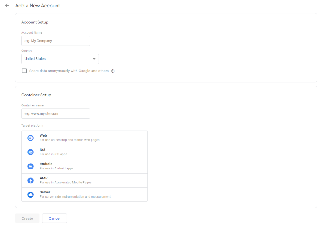 Set Up Google Tag Manager Account